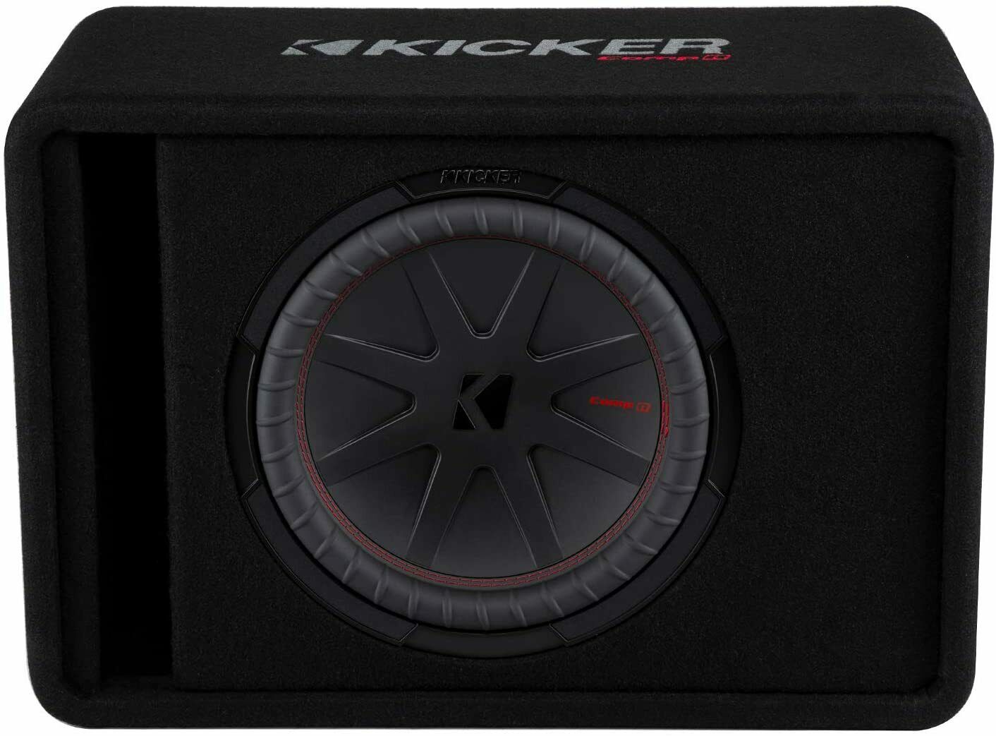 Kicker 48VCWR122 CompR 12" Thin Car Audio Subwoofer, Enclosed Sub Box, 500W RMS-Car Toys