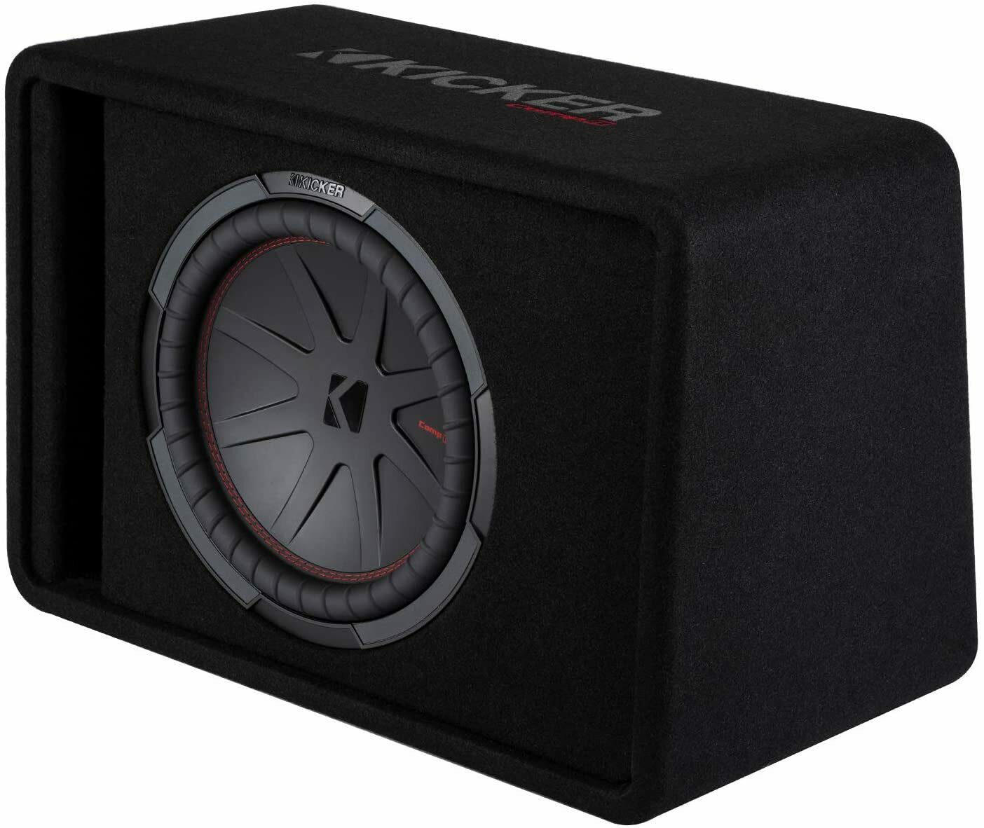 Kicker 48VCWR122 CompR 12" Thin Car Audio Subwoofer, Enclosed Sub Box, 500W RMS-Car Toys