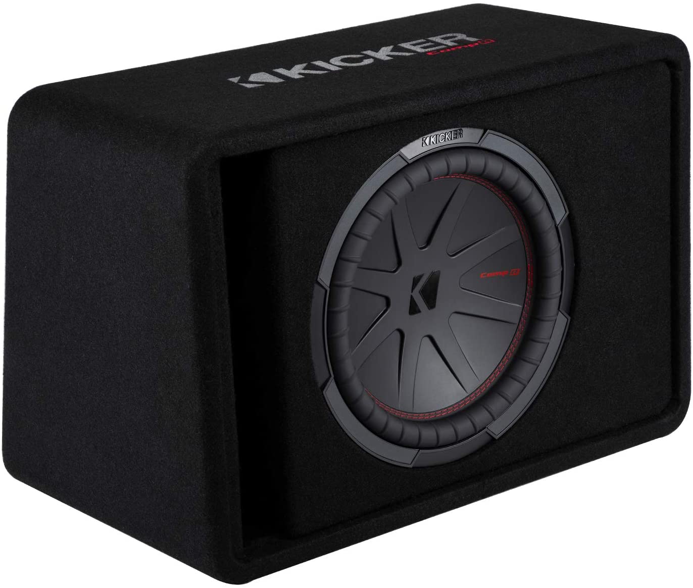 Kicker 48VCWR122 CompR 12" Thin Car Audio Subwoofer, Enclosed Sub Box, 500W RMS-Car Toys