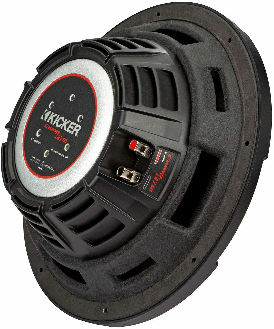 KICKER CompRT 12" Car Audio Subwoofer DVC 2-ohm Sub 48CWRT122, 500 Watt RMS-Car Toys