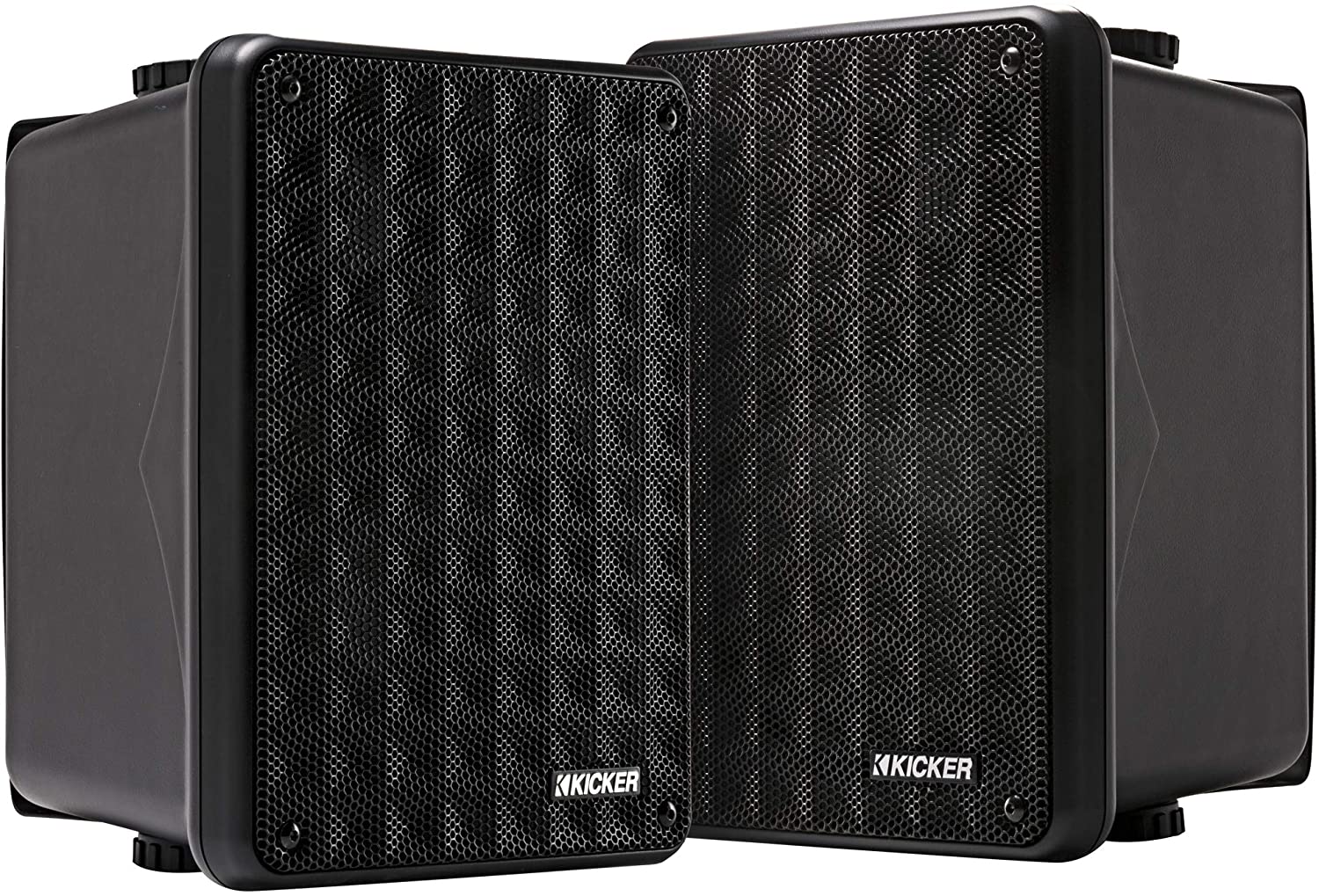 Kicker KB6B 2-Way Wall/Ceiling Indoor/Outdoor Weatherproof Speakers Pair, Black-Car Toys