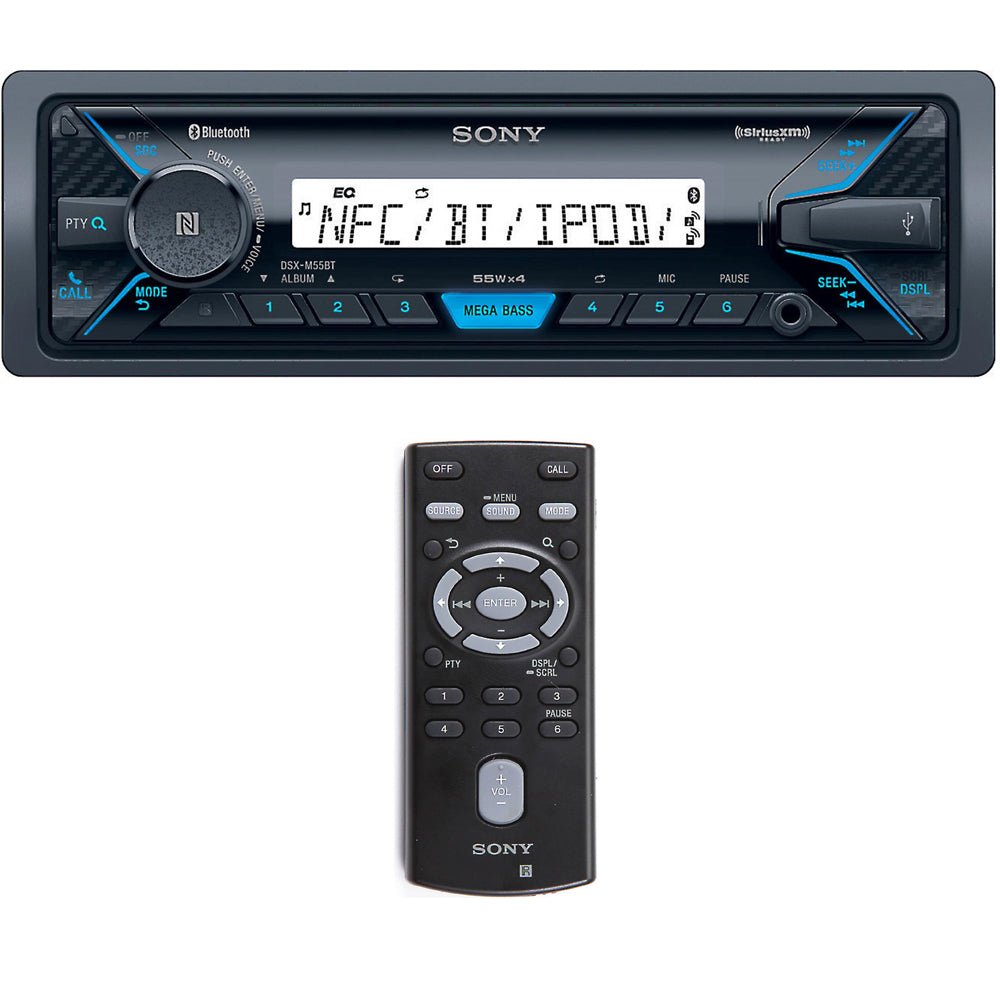 Sony DSX-M55BT Marine Digital Receiver, SiriusXM Ready Boat Stereo w/ Bluetooth