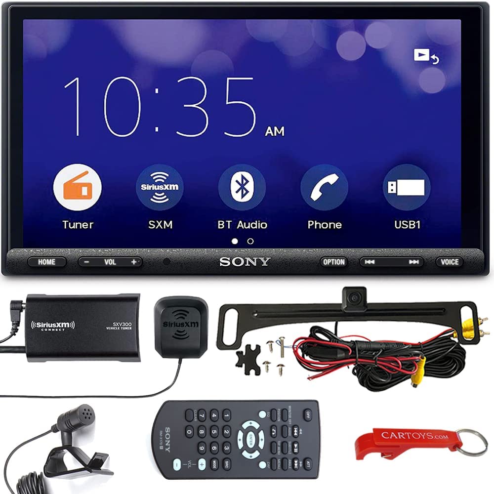 Sony XAV-AX7000 2-DIN Apple CarPlay/AA Car Stereo w/ Backup Cam & SiriusXM Tuner