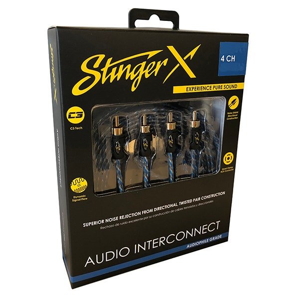 Stinger XI1417 X1 Series 4 Channel 17 Foot RCA Audio Interconnect