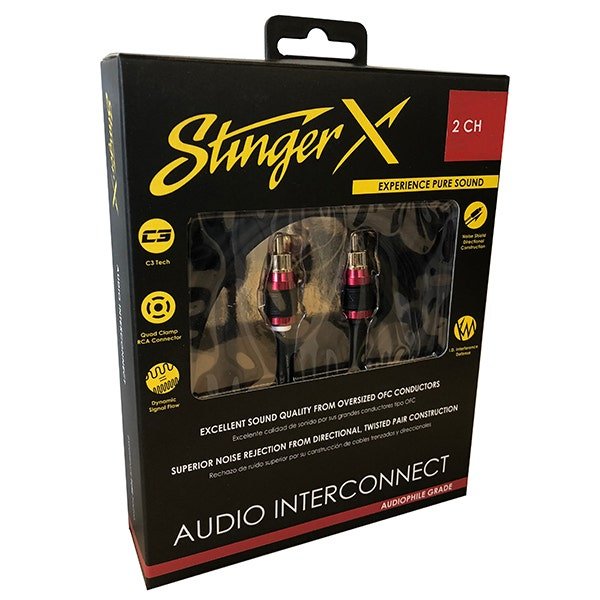 Stinger XI2212 X2 Series 2 Channel 12 Foot RCA Audio Interconnect