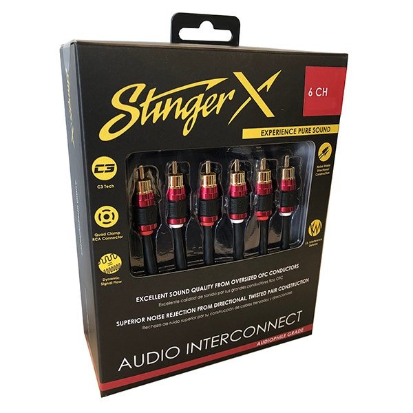 Stinger XI269 X2 Series 6 Channel 9 Foot RCA Audio Interconnect