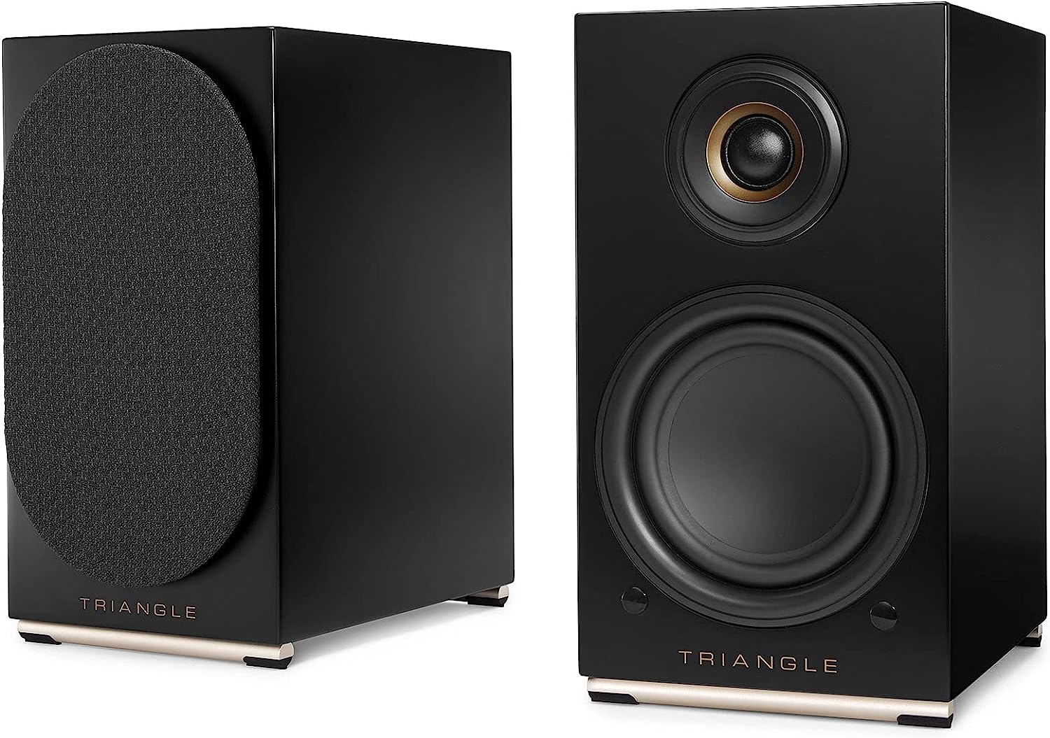 Triangle Audio AIO Twin HiFi Bluetooth/WiFi Home Audio Bookshelf Speakers - Black