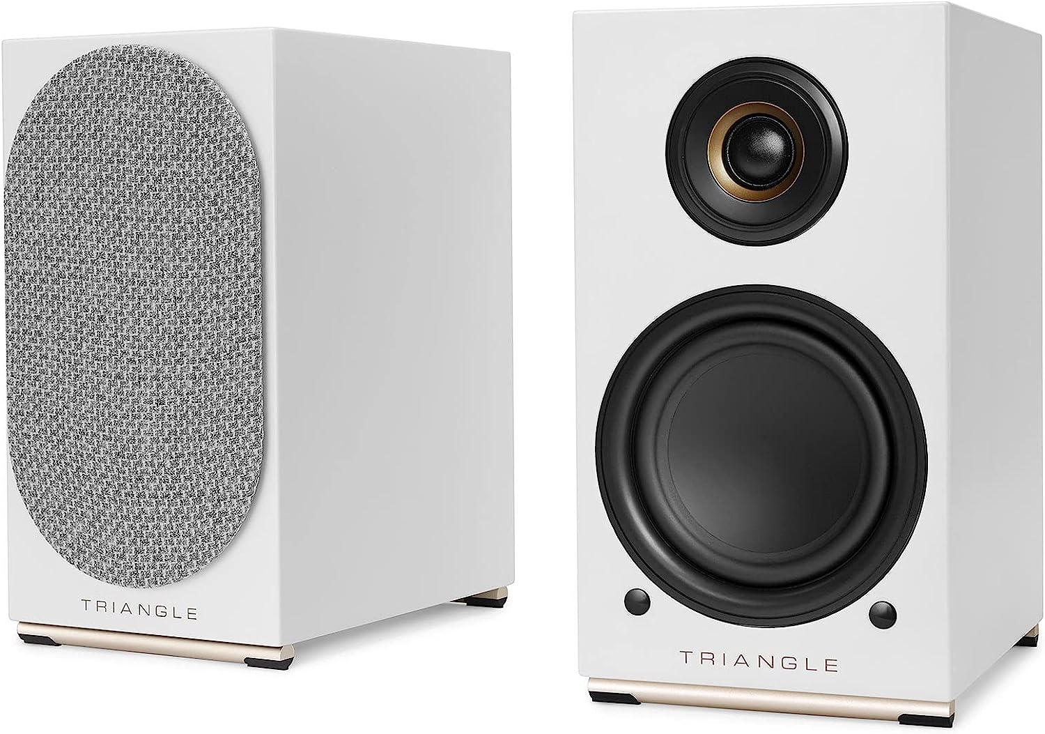 Triangle Audio AIO Twin HiFi Bluetooth/WiFi Home Audio Bookshelf Speakers - White