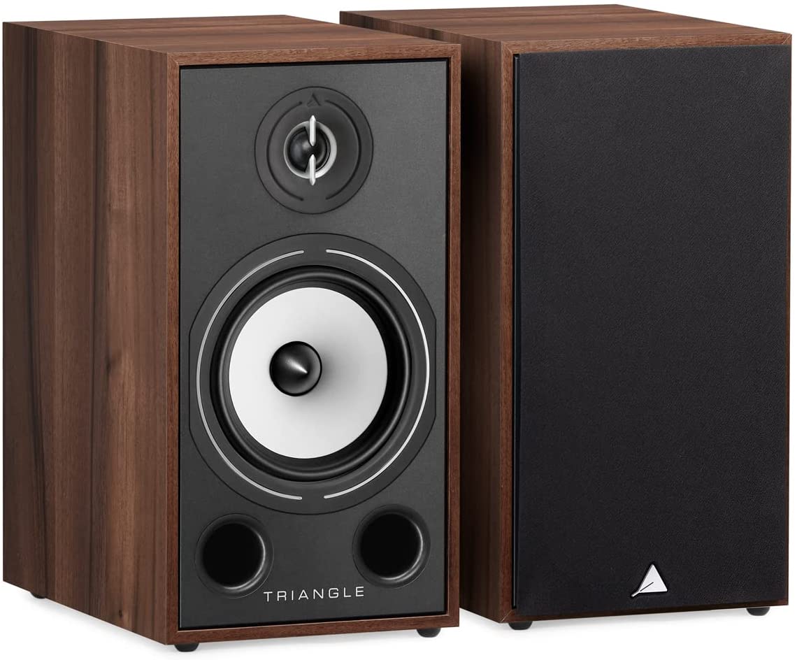 Triangle Borea BR03 Hi-Fi TV/Music Home Audio Bookshelf Speakers Pair, Chestnut